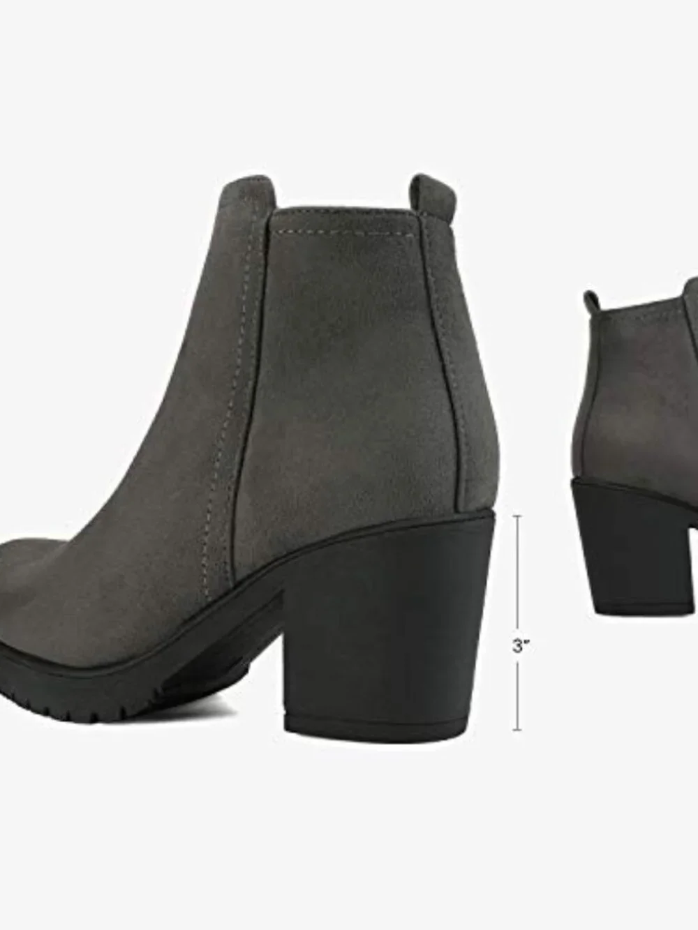 Women's Ankle Boots Chunky Heel Platform Faux Leather Short Booties